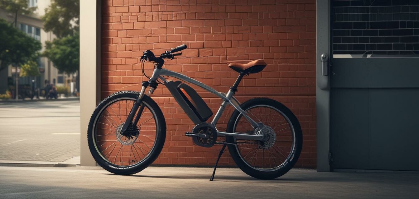 Electric bike locked in a garage